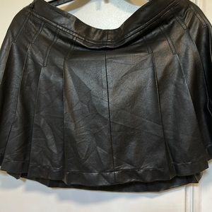 over the knee leather skirt